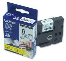 Brother P-Touch Tape Black on White zdjęcie 1