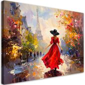 Obraz do salonu sypialni, Kobieta w czerwonej sukience