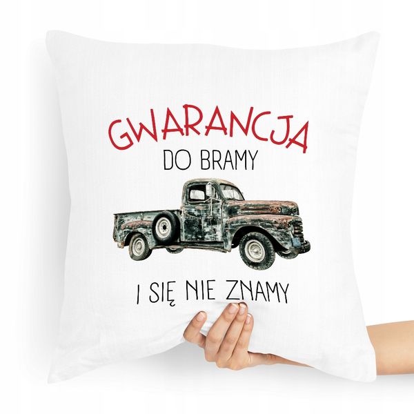 Poduszka Prezent Dla Mechanika Gwarancja Do Bramy Z Nadrukiem Ze Zdjęciem zdjęcie 1
