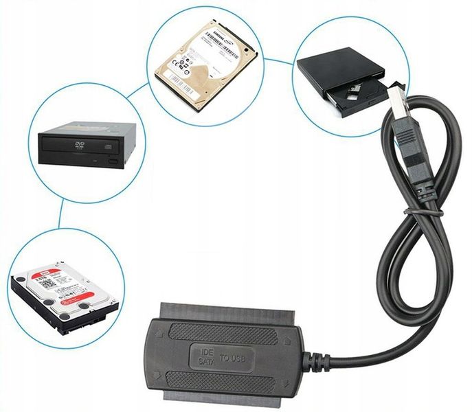 Adapter USB IDE 3,5 2,5 SATA ATA ZASILACZ MOLEX zdjęcie 6