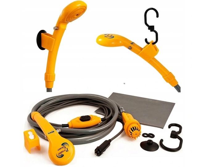 MEGA ZESTAW PRYSZNIC NATRYSK OGRODOWY POD NAMIOT CAMPING 12V zdjęcie 1