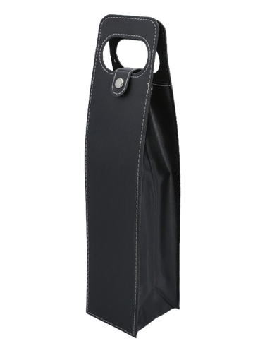 Czarna Elegancka Torba na Wino z Uchwytem i Zapięciem na Zatrzask na Arena.pl