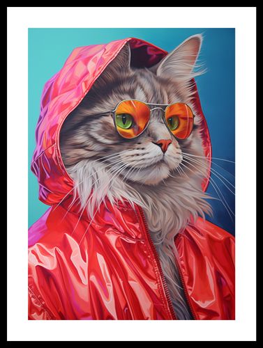 Plakat 29,7x42cm Kot w Stylu na Arena.pl