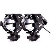 2x Halogen motocyklowy lampa U5/10W led kolor czarny + włącznik gratis