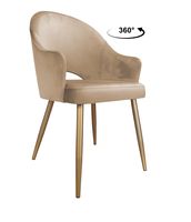 Krzesło obrotowe Velvet podstawa złota MG06