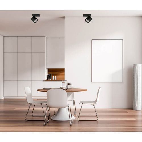 Sufitowa lampa reflektorowa Karlota nad łóżko czarna na Arena.pl