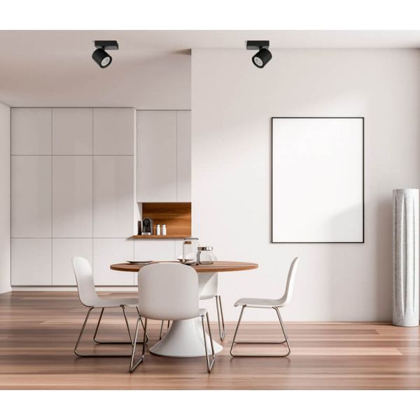 Sufitowa lampa reflektorowa Karlota nad łóżko czarna zdjęcie 3