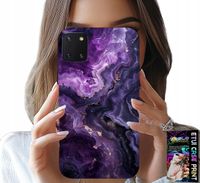 ETUI DO SAMSUNG GALAXY A81 - FIOLETOWY MARMUREK MODNE KOBIECE + SZKŁO