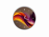 ZEGAR SZKLANY OKRĄGŁY - Kolorowa abstrakcja