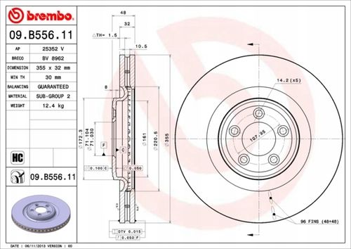 TARCZA HAM PRZOD 355X32 V BREMBO na Arena.pl