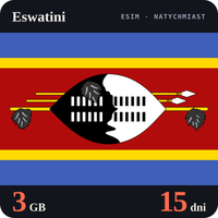 Karta eSIM Internet Eswatini 3 GB na 15 dni - bez rejestracji
