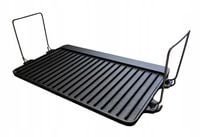 Płyta ŻELIWNA DWUSTRONNA GRILL RUSZT 44 x 24cm Patelnia Grillowa na Ognisko