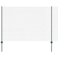 Ogrodzenie z słupkami Zielony 1.6 x 10 m Stal