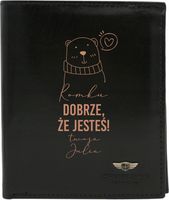 Portfel męski skórzany GRAWEROWANY prezent dla CHŁOPAKA personalizacja