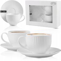 KOMPLET PORCELANOWYCH FILIŻANEK ZEOLIA 250ML 2SZT DO KAWY HERBATY