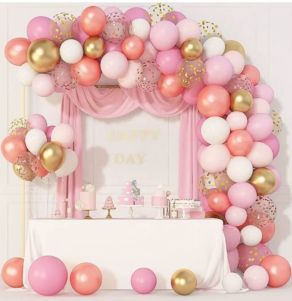 BALONY NA URODZINY ZESTAW BALONÓW MIX 100SZT ŚLUB PARTY zdjęcie 3