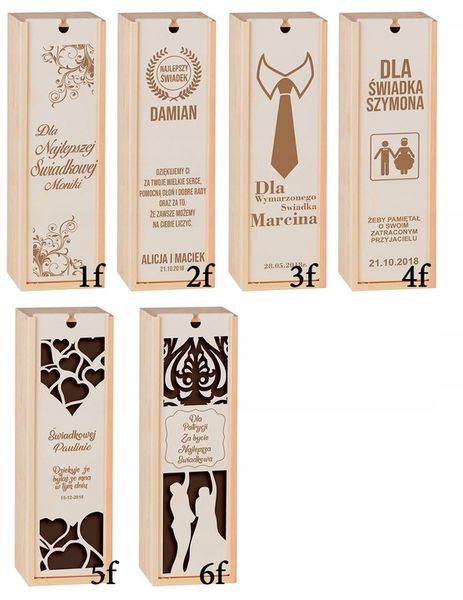 PUDEŁKO SKRZYNKA NA WINO GRAWER PREZENT ŚLUB PRIM zdjęcie 3