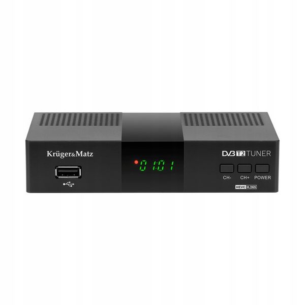 Kruger&Matz KM0550D Tuner TV dekoder cyfrowy DVB-T2 z pilotem zdjęcie 2