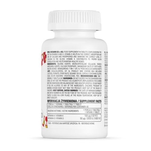 OstroVit Vitamin D3 + K2 90 tabs na Arena.pl
