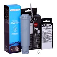 ZESTAW 1x Filtr wody do ekspresu KRUPS +Odkamieniacz +Tabletki +Szczoteczka