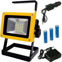 HALOGEN LAMPA PRZENOŚNY BUDOWLANY Z WTYCZKĄ LED 20 SMD 100W AKUMULATOR