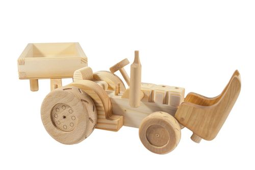 Drewniany model traktora "John Deere" na Arena.pl