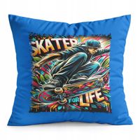 PODUSZKA NIEBIESKA PREZENT - DESKOROLKA SKATE SPORT OLLIE