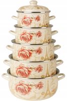 Zestaw garnków Zilner PREMIUM emaliowane 10 el. EIFFLA Garnki emaliowane