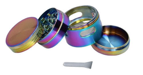 Crusher Grinder Młynek do Tytoniu Suszu Ziół CBD 4-częściowy Tęczowy na Arena.pl