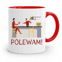 Kubek Czerwony Prezent Dla Barmana Polewam! Z Nadrukiem Ze Zdjęciem