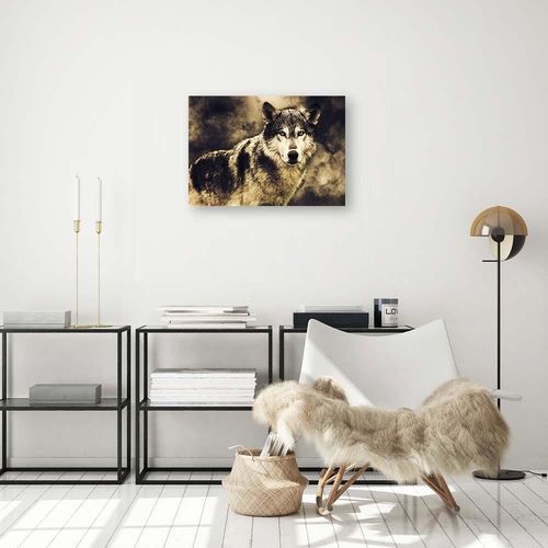 Obraz na płótnie – Canvas, Wilk we mgle 60x40 na Arena.pl