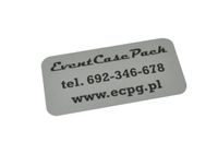 Tabliczka aluminiowa z własnym grawerem, srebrny mat 80x40mm