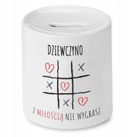 Skarbonka Dla Dziewczyny Z Miłością Nie Wygrasz Z Nadrukiem Ze Zdjęciem