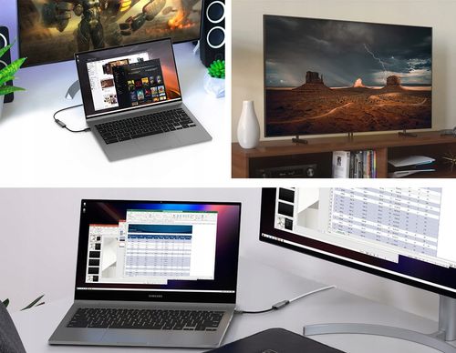 Belkin AVC011btSGY-BL 0,22 m DisplayPort HDMI Czarny na Arena.pl