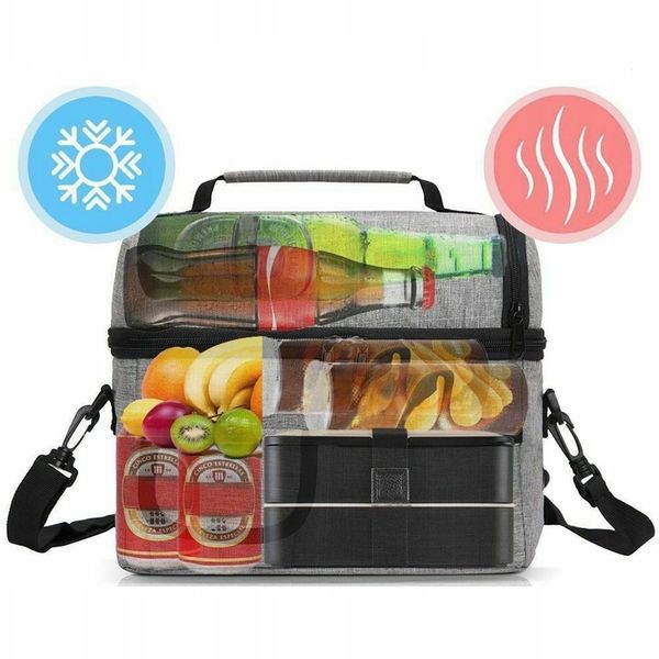 TORBA TERMICZNA IZOLACYJNA KUFEREK PASEK LUNCH BOX zdjęcie 3