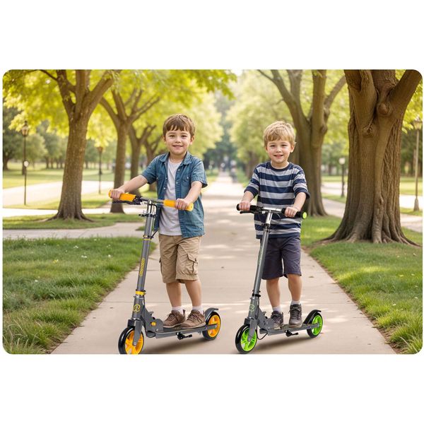 Hulajnoga Kodi szaro-zielona Ricokids zdjęcie 11