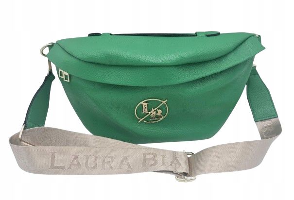 Laura Biaggi - torebka nerka saszetka zielony groszek mat maxi JS182 zdjęcie 1