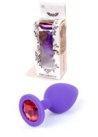 plug jewellery purple silicon plug medium  red diamond