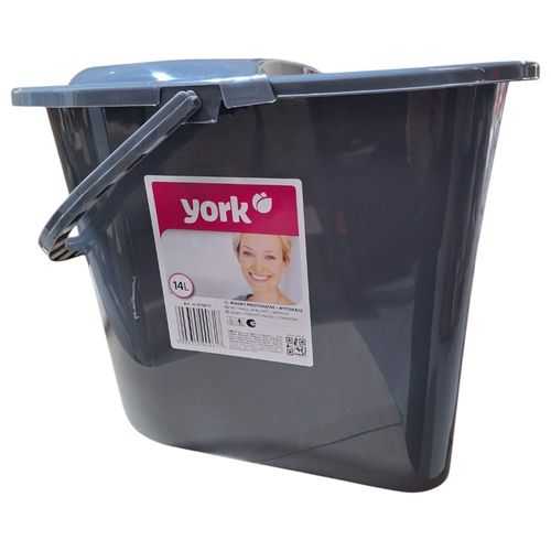 Wiadro z wyciskaczem 14 litrów szare York 1szt na Arena.pl