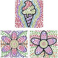 Littleboyny Zestaw do Malowania Diamentami dla Dzieci, 17 x 17 cm