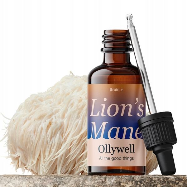 Polska Soplówka jeżowata Ollywell Lion's Mane Krople Moc Ekstrakt Adaptogen zdjęcie 1