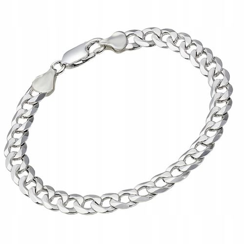 BRANSOLETKA SREBRNA MĘSKA 925 PEŁNA WŁOSKA PANCERKA NA PREZENT + GRAWER na Arena.pl