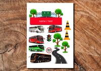 Wydruk cukrowy na tort A4 autobus kierowca DIY