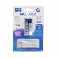 BATERIE PALUSZKI AKUMULATORY ŁADOWANE KABLEM USB-C AAA 4 szt
