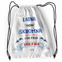 Plecak Dla Mileny Sportowy Szkolny Worek Torba Z Nadrukiem Ze Zdjęciem