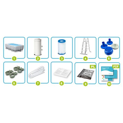 basen ogrodowy stelażowy prism frame rectangular 400x200x100 cm na Arena.pl