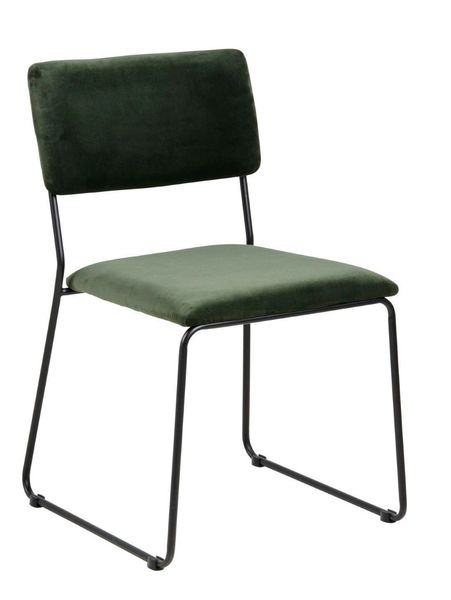 Krzesło Cornelia VIC Forest Green tapicerowane zdjęcie 1