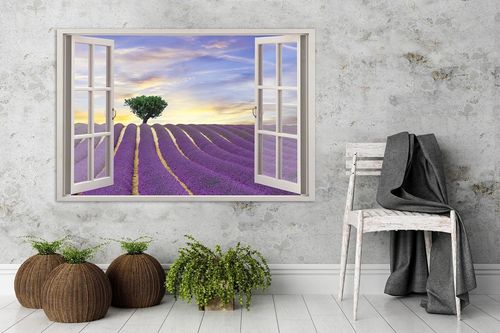 Deco Panel, Okno - lawendowe pole 60x40 na Arena.pl