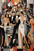 Plakat 61x90,5cm Bal w Art Deco