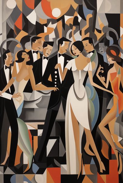 Plakat 61x90,5cm Bal w Art Deco zdjęcie 1